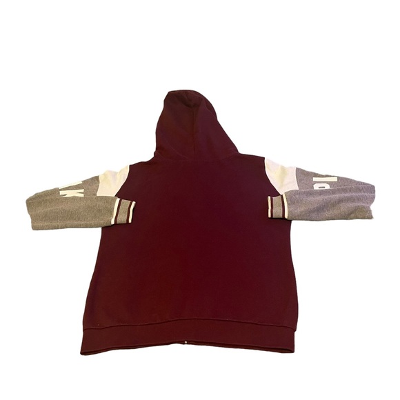 Victoria Secret Pink Sweatshirt Women Small Red Pullover Crewneck Full Zip Logo - Picture 2 of 8